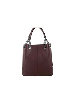 Modna torebka skórzana damska - Bordowa ze sklepu butyolivier w kategorii Torby Shopper bag - zdjęcie 175333461