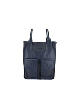 Torba shopper bag do pracy - Granatowa ze sklepu butyolivier w kategorii Torebki worki - zdjęcie 175333802