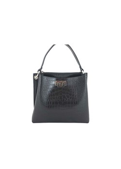 Modna torebka ze skóry CROCO - Czarna ze sklepu butyolivier w kategorii Torby Shopper bag - zdjęcie 175334800