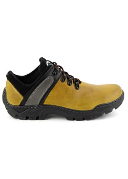 Skórzane buty trekkingowe męskie 311GT żółte ze sklepu butyolivier w kategorii Buty trekkingowe męskie - zdjęcie 175335241