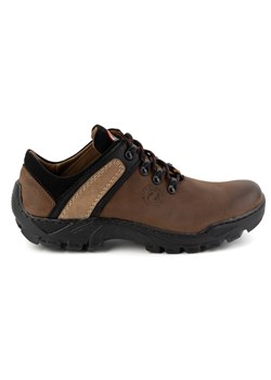 Skórzane buty trekkingowe męskie 311GT ciemno brązowe ze sklepu butyolivier w kategorii Buty trekkingowe męskie - zdjęcie 175335992