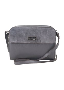 Torebka damska skórzana crossbody - Ciemnoszara ze sklepu butyolivier w kategorii Listonoszki - zdjęcie 175337943