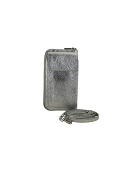 Portfel / etui na telefon ze skóry metalizowanej - Srebrny ze sklepu butyolivier w kategorii Etui - zdjęcie 175338032