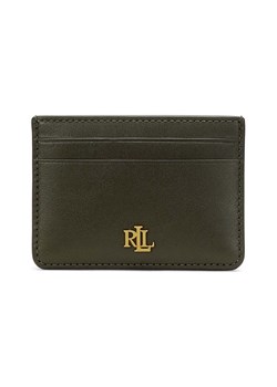 Lauren Ralph Lauren etui na karty skórzane kolor zielony 432876732 ze sklepu ANSWEAR.com w kategorii Portfele damskie - zdjęcie 175345051