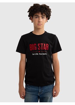 Koszulka chłopięca z logo BIG STAR czarna Brunodi 907 ze sklepu Big Star w kategorii T-shirty chłopięce - zdjęcie 175348281