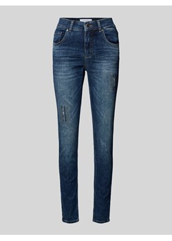 Jeansy o kroju skinny fit z przetarciami ze sklepu Peek&Cloppenburg  w kategorii Jeansy damskie - zdjęcie 175351443