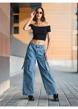 Sinsay - Jeansy wide leg - niebieski ze sklepu Sinsay w kategorii Jeansy damskie - zdjęcie 175355570