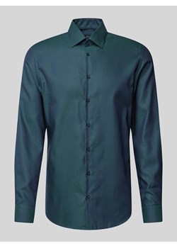 Koszula biznesowa o kroju slim fit z kołnierzykiem typu kent ze sklepu Peek&Cloppenburg  w kategorii Koszule męskie - zdjęcie 175356931