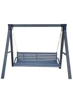 Szara huśtawka do ogrodu Kaori 3X - 180 cm ze sklepu Edinos.pl w kategorii Huśtawki ogrodowe - zdjęcie 175357114