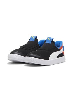 PUMA Buty dziecięce Courtflex V3 Sliptech czarne ze sklepu taniesportowe.pl w kategorii Trampki dziecięce - zdjęcie 175360331