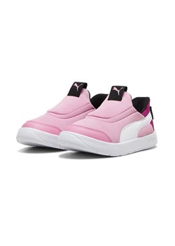 PUMA Buty dziecięce Courtflex V3 Sliptech różowe ze sklepu taniesportowe.pl w kategorii Trampki dziecięce - zdjęcie 175360334