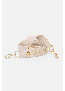 Love Moschino pasek do torebki kolor beżowy JC6401PP1LLI3000 ze sklepu ANSWEAR.com w kategorii Paski damskie - zdjęcie 175365332