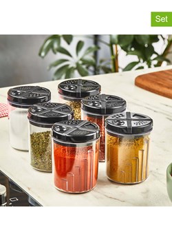 Violeta Home Słoiki (6 szt.) w kolorze czarnym na przyprawy - 300 ml ze sklepu Limango Polska w kategorii Pojemniki kuchenne - zdjęcie 175367081