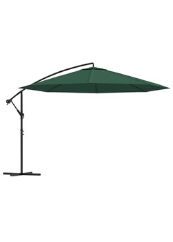 Zielony parasol do ogrodu na wysięgniku - Solace ze sklepu Edinos.pl w kategorii Parasole ogrodowe - zdjęcie 175374610