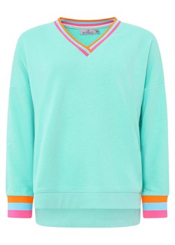 Zwillingsherz Bluza &quot;Uni Neon Kante&quot; w kolorze turkusowym ze sklepu Limango Polska w kategorii Bluzy damskie - zdjęcie 175376890