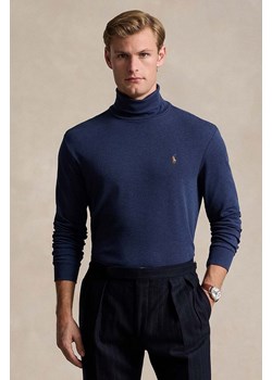 Polo Ralph Lauren sweter bawełniany kolor granatowy lekki z golferm ze sklepu ANSWEAR.com w kategorii Swetry męskie - zdjęcie 175378701