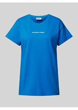 T-shirt o pudełkowym kroju z nadrukiem z logo ze sklepu Peek&Cloppenburg  w kategorii Bluzki damskie - zdjęcie 175379504