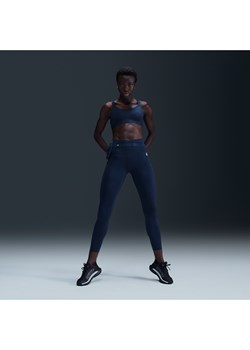 Damskie legginsy 7/8 z wysokim stanem i kieszeniami zapewniające mocne wsparcie Nike Trail Go - Niebieski ze sklepu Nike poland w kategorii Spodnie damskie - zdjęcie 175379863