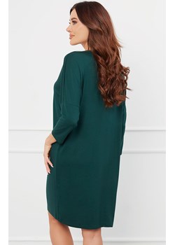 Koszula nocna damska z 3/4 rękawem zielona Natura, Kolor zielony, Rozmiar S, Italian Fashion ze sklepu Intymna w kategorii Koszule nocne - zdjęcie 175380542