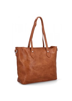 Torebka Damska Shopper Bag XL z Kosmetyczką firmy Herisson H8806 Ruda ze sklepu PaniTorbalska w kategorii Torby Shopper bag - zdjęcie 175384512