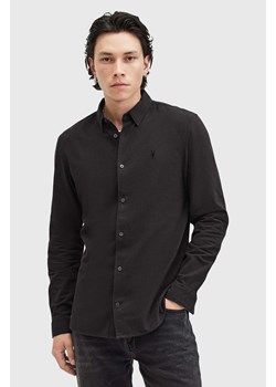 AllSaints koszula bawełniana LOVELL LS SHIRT męska kolor czarny slim z kołnierzykiem klasycznym M152SB ze sklepu ANSWEAR.com w kategorii Koszule męskie - zdjęcie 175386153