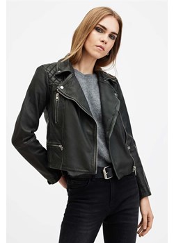 AllSaints kurtka skórzana CARGO BIKER damska kolor czarny przejściowa W085LB ze sklepu ANSWEAR.com w kategorii Kurtki damskie - zdjęcie 175386684