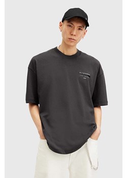 AllSaints t-shirt bawełniany REDACT SS CREW męski kolor czarny z nadrukiem M002PC ze sklepu ANSWEAR.com w kategorii T-shirty męskie - zdjęcie 175387901