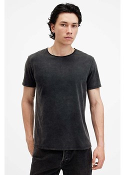 AllSaints t-shirt bawełniany BODEGA SS CREW męski kolor czarny gładki M026JB ze sklepu ANSWEAR.com w kategorii T-shirty męskie - zdjęcie 175387931