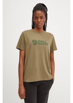 Fjallraven t-shirt Fjällräven Logo Tee W damski kolor zielony F87146.620 ze sklepu ANSWEAR.com w kategorii Bluzki damskie - zdjęcie 175389762