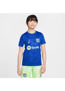 Przedmeczowa koszulka piłkarska dla dużych dzieci Nike Dri-FIT FC Barcelona Academy Pro (wersja trzecia) - Niebieski ze sklepu Nike poland w kategorii T-shirty chłopięce - zdjęcie 175395453