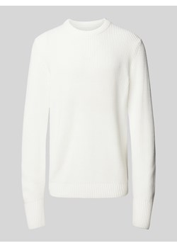 Sweter z dzianiny z okrągłym dekoltem ze sklepu Peek&Cloppenburg  w kategorii Swetry męskie - zdjęcie 175395801