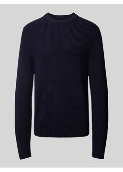 Sweter z dzianiny z okrągłym dekoltem ze sklepu Peek&Cloppenburg  w kategorii Swetry męskie - zdjęcie 175395950