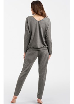 Komplet dresowy z długim rękawem i długimi spodniami szary Karina, Kolor ciemny szary, Rozmiar 2XL, Italian Fashion ze sklepu Primodo w kategorii Piżamy damskie - zdjęcie 175396142