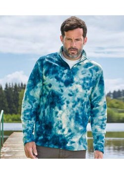 Polarowy sweter na suwak Tie & Dye Orage ze sklepu Atlas For Men w kategorii Swetry męskie - zdjęcie 175397362