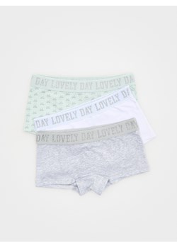 Reserved - Bawełniane majtki bokserki 3 pack - biały ze sklepu Reserved w kategorii Majtki dziecięce - zdjęcie 175398034
