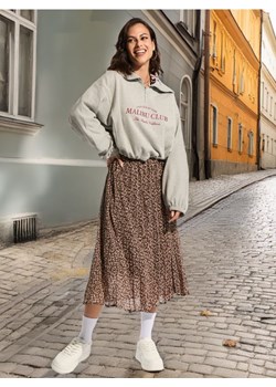 Sinsay - Spódnica midi w cętki - beżowy ze sklepu Sinsay w kategorii Spódnice - zdjęcie 175399152