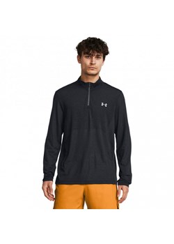 Męski longsleeve do biegania Under Armour UA Seamless Stride 1/4 Zip - czarny ze sklepu Sportstylestory.com w kategorii T-shirty męskie - zdjęcie 175400202