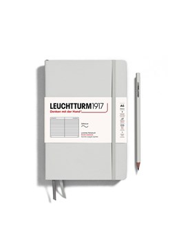 LEUCHTTURM1917 Notatnik w kolorze jasnoszarym w linie - A5 ze sklepu Limango Polska w kategorii Akcesoria biurowe - zdjęcie 175403804