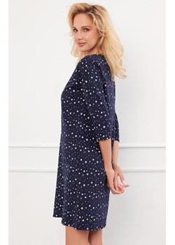 Bawełniana koszula nocna damska z rękaw 3/4 Libra, Kolor granatowy-wzór, Rozmiar S, Italian Fashion ze sklepu Primodo w kategorii Koszule nocne - zdjęcie 175415472