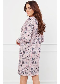Bawełniana koszula nocna damska z długim rękawem Toliana, Kolor różowy-wzór, Rozmiar M, Italian Fashion ze sklepu Primodo w kategorii Koszule nocne - zdjęcie 175415530