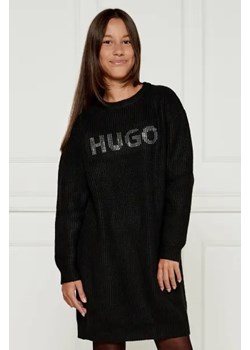 HUGO KIDS Sukienka | z dodatkiem wełny ze sklepu Gomez Fashion Store w kategorii Sukienki dziewczęce - zdjęcie 175415673