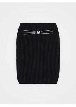 Reserved - Komin z haftowanym kotem - czarny ze sklepu Reserved w kategorii Szaliki dziecięce - zdjęcie 175418760