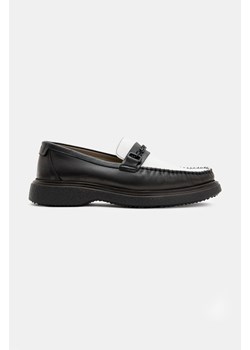 AllSaints mokasyny skórzane Gibbs Chain Loafer męskie kolor czarny M011FB ze sklepu ANSWEAR.com w kategorii Mokasyny męskie - zdjęcie 175423340