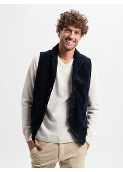 Lindbergh Kamizelka męska Mężczyźni Regular Fit Bawełna granatowy jednolity ze sklepu vangraaf w kategorii Kamizelki męskie - zdjęcie 175427674