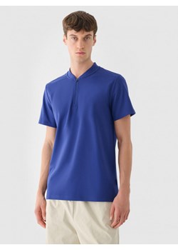 Męska koszulka polo 4F 4FRAW24TPTSM571 - niebieska ze sklepu Sportstylestory.com w kategorii T-shirty męskie - zdjęcie 175429293