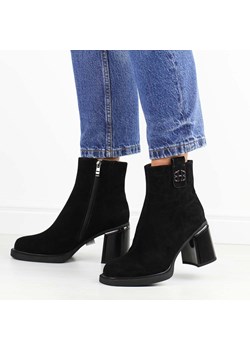 Czarne skórzane botki damskie T.Sokolski 264 ze sklepu suzana.pl w kategorii Botki - zdjęcie 175433704