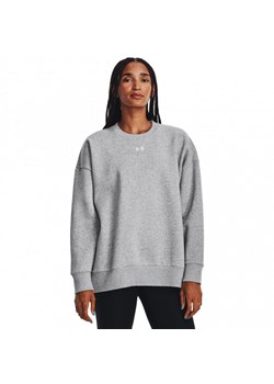 Damska bluza dresowa nierozpinana bez kaptura Under Armour UA Rival Fleece OS Crew - szara ze sklepu Sportstylestory.com w kategorii Bluzy damskie - zdjęcie 175436910