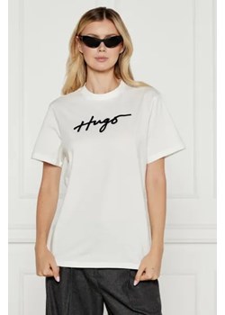 HUGO T-shirt VINTAGE | Loose fit ze sklepu Gomez Fashion Store w kategorii Bluzki damskie - zdjęcie 175438531