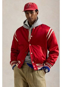 Polo Ralph Lauren kurtka Varsity Jacket męska kolor czerwony przejściowa 710949940 ze sklepu PRM w kategorii Kurtki męskie - zdjęcie 175449031