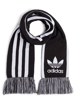 adidas Originals Szalik męski Mężczyźni drobna dzianina czarny w paski ze sklepu vangraaf w kategorii Szaliki męskie - zdjęcie 175452453